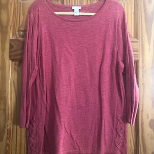 J Jill sweater cross cross detailing on sides never worn